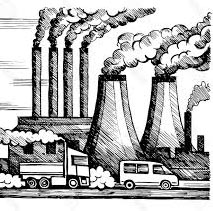موضوع رسم عن التلوث البيئي بالقلم الرصاص (سهل)
